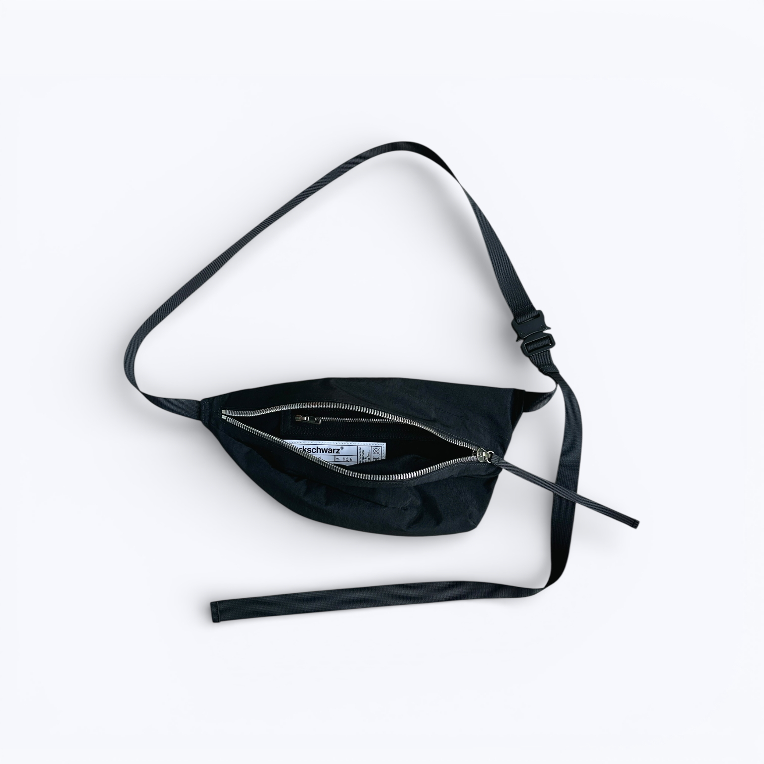 nylon 1 - black nylon waist bag | werkschwarz - avant garde